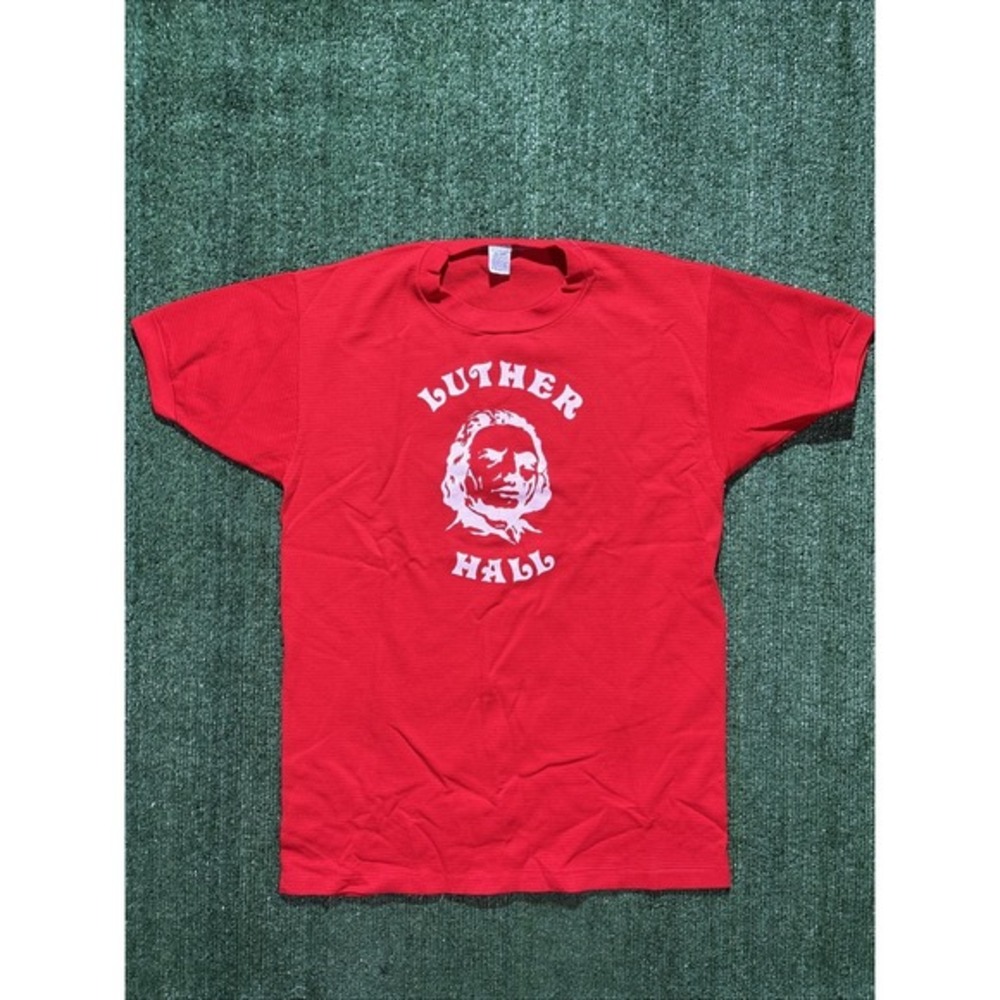 Vintage 70s Baffour Sportswear Luther Hall Red T-shirt Men's XL